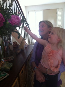 Janie, (grandmother & founder of Rural Organics) & Cosy connecting to a flower's essence